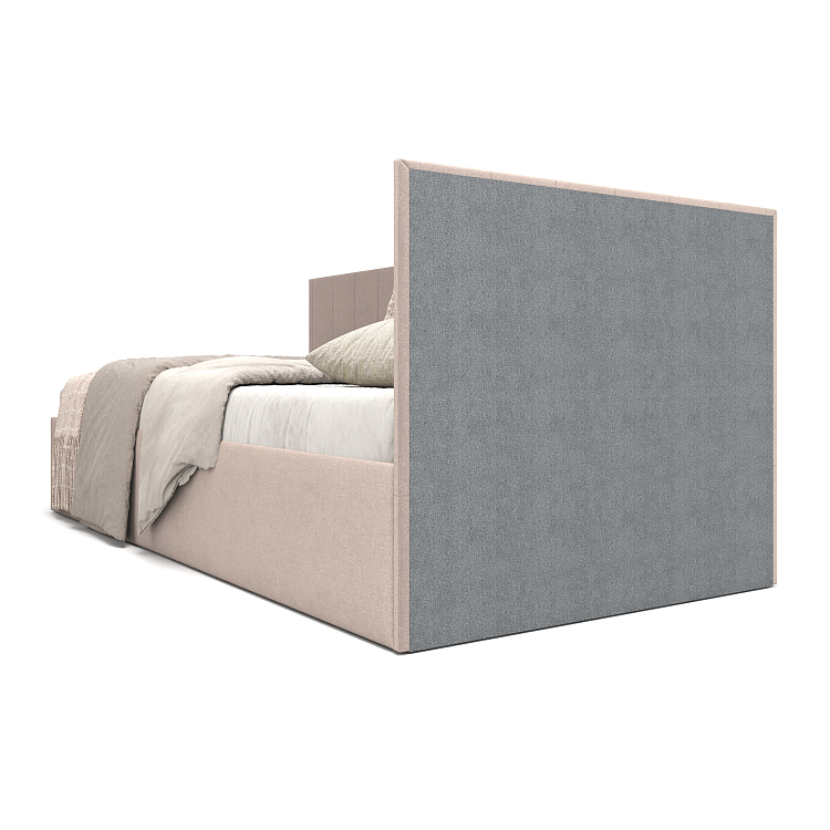 Ника / кровать одинарная (с настилом) велюр parma 10 капучино